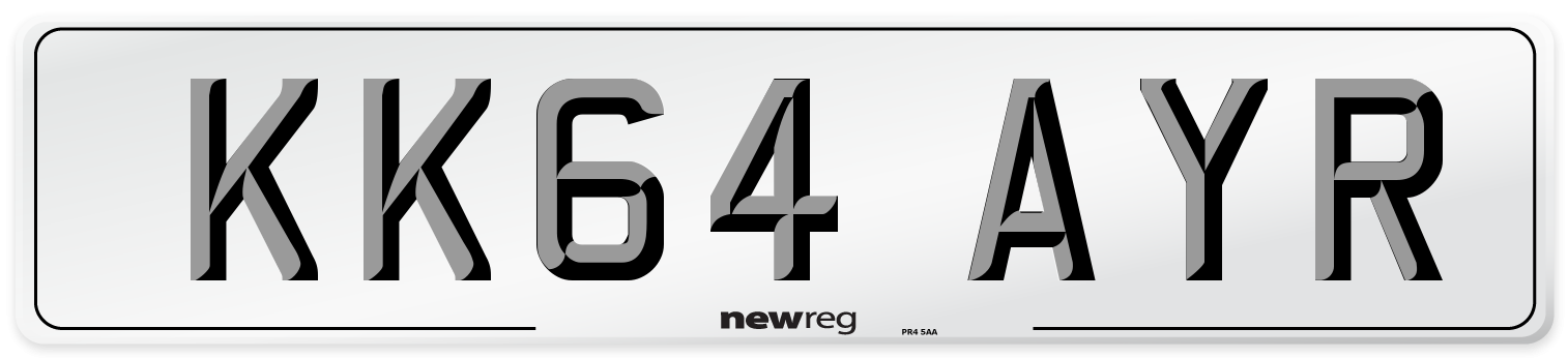KK64 AYR Number Plate from New Reg
